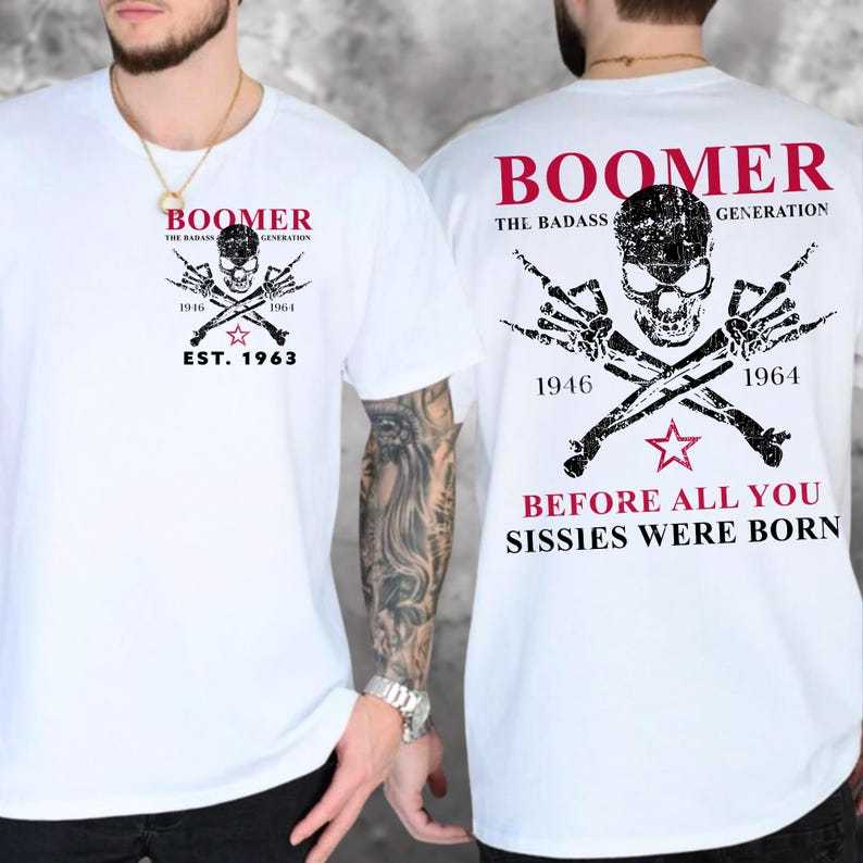 "Boomer The Badass Generation" Vintage Graphic Tees
