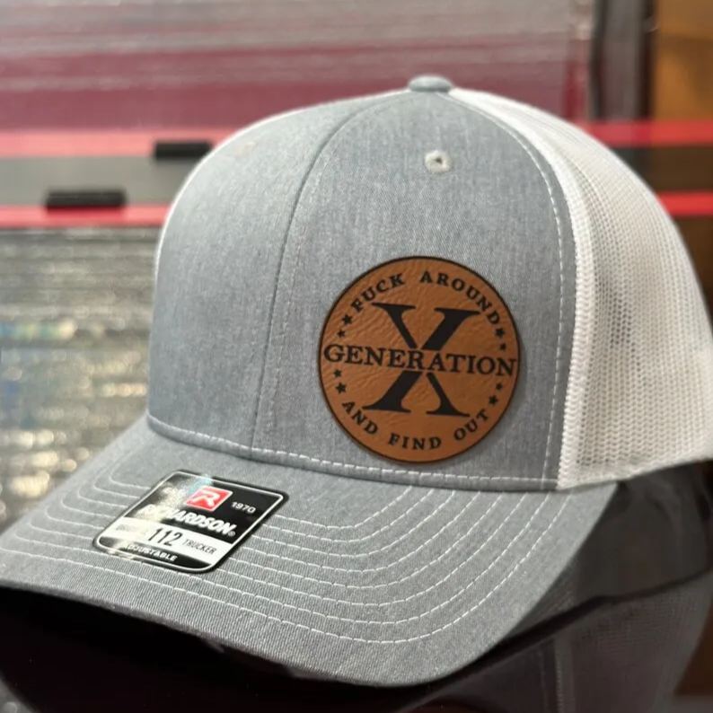 Gen X, Generation x, FAFO , leatherette patch hat