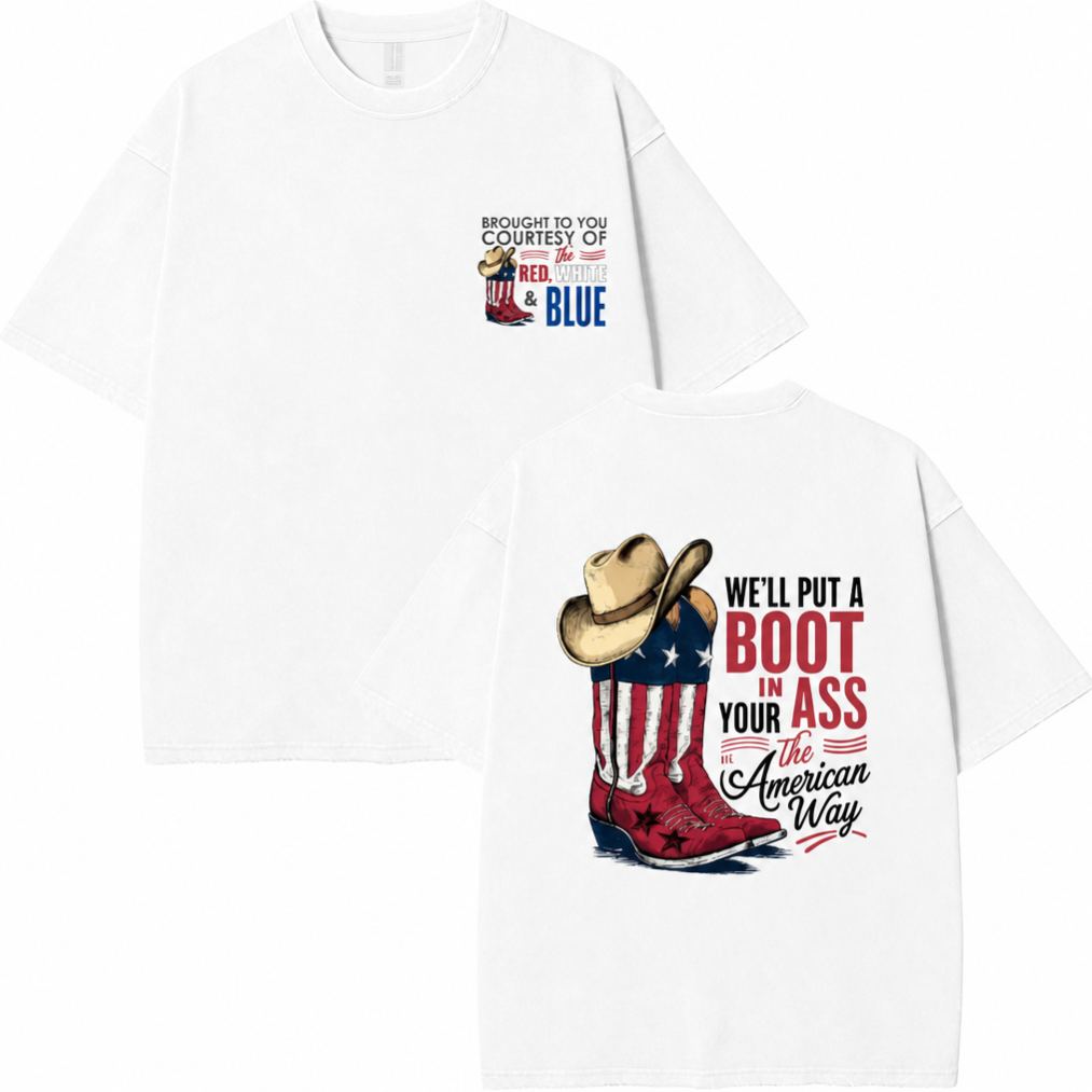 The American Way Bold Graphic Tee - Retro Patriotic Statement Top