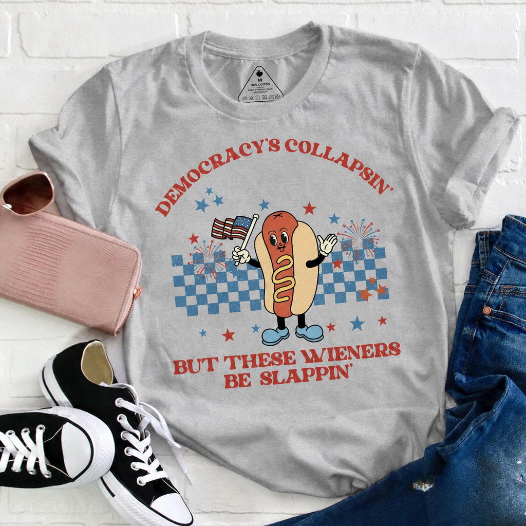 Funny July 4th Hot Dog Graphic Tee