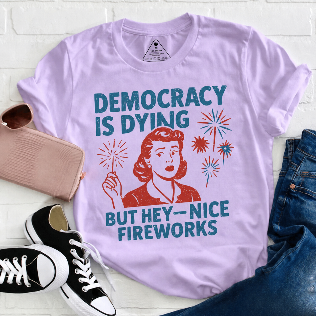 Retro Funny July 4th Fireworks Graphic Tee