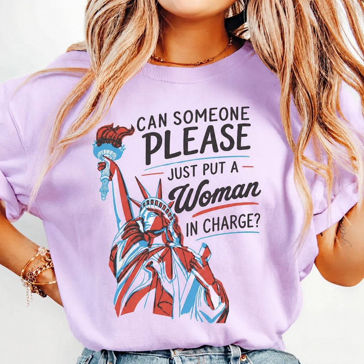 Can Someone Please Just Put A Woman In Charge T-Shirt
