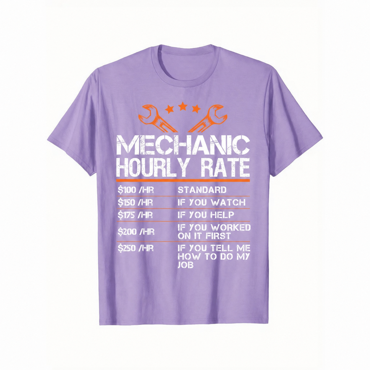 Mechanic Hourly Rate Funny T-Shirt