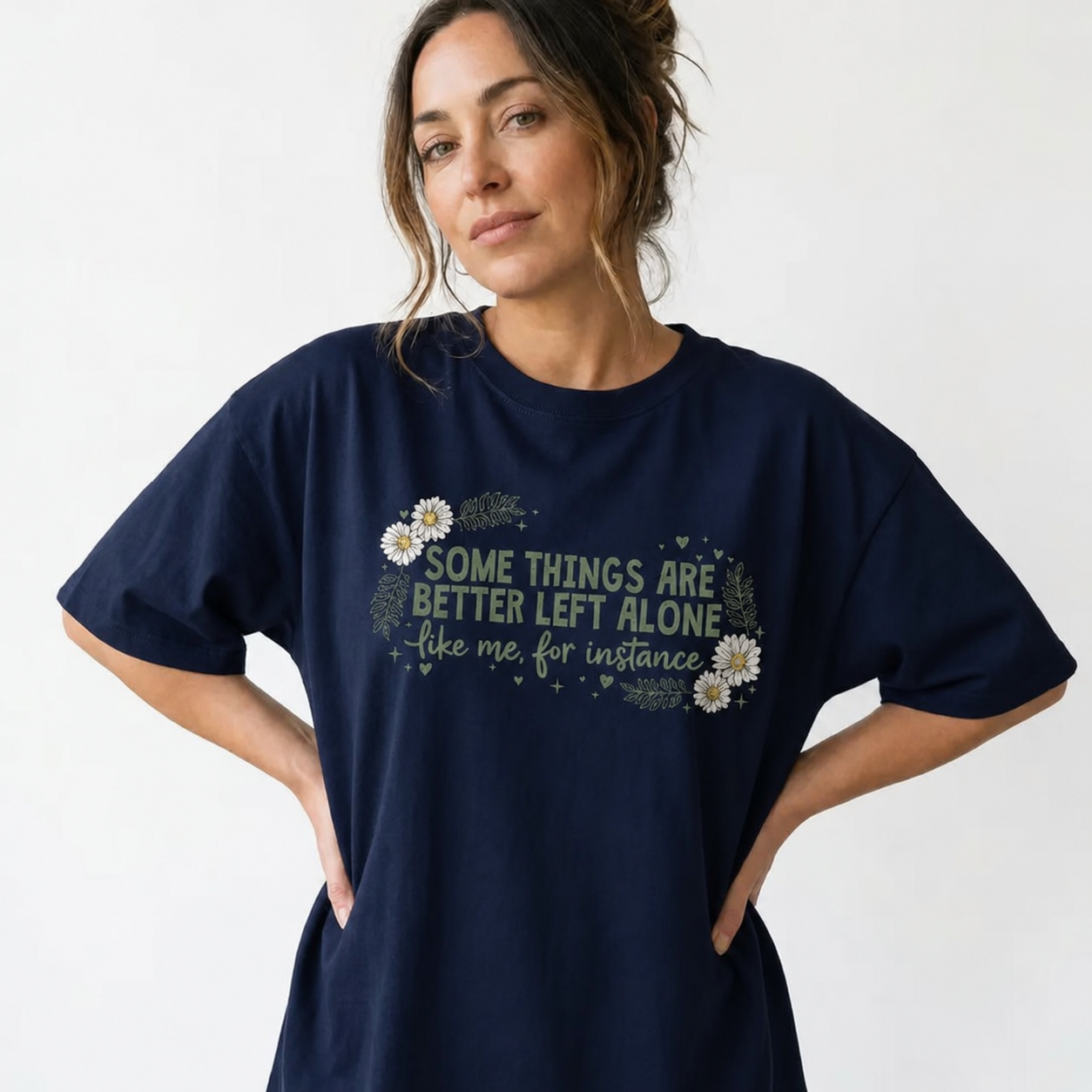 Funny Introvert Daisy Graphic Tee | Some Things Better Left Alone