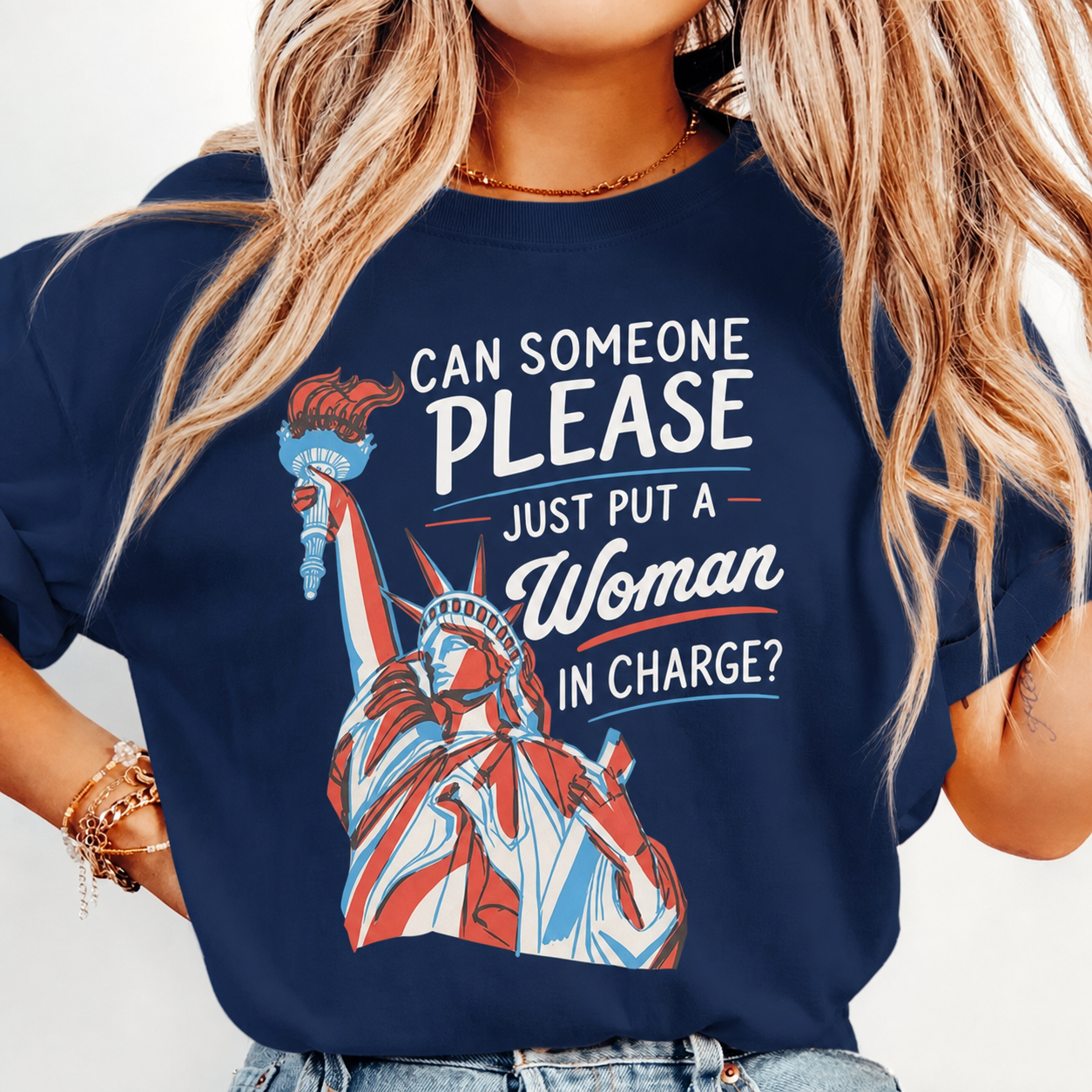 Can Someone Please Just Put A Woman In Charge T-Shirt