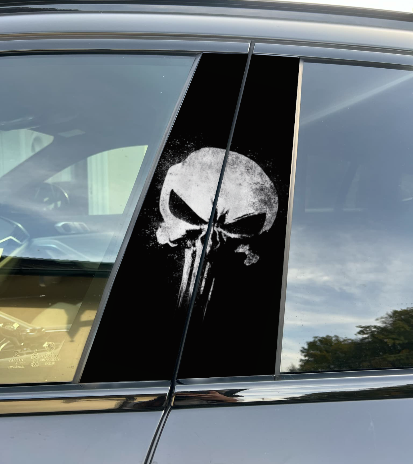 Punisher Car Pillar Wrap - Premium Vinyl B-Pillar Decal Universal Fit