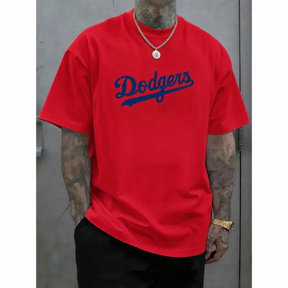 Classic Script Graphic Short-Sleeve T-Shirt Men's Streetwear Casual Gift