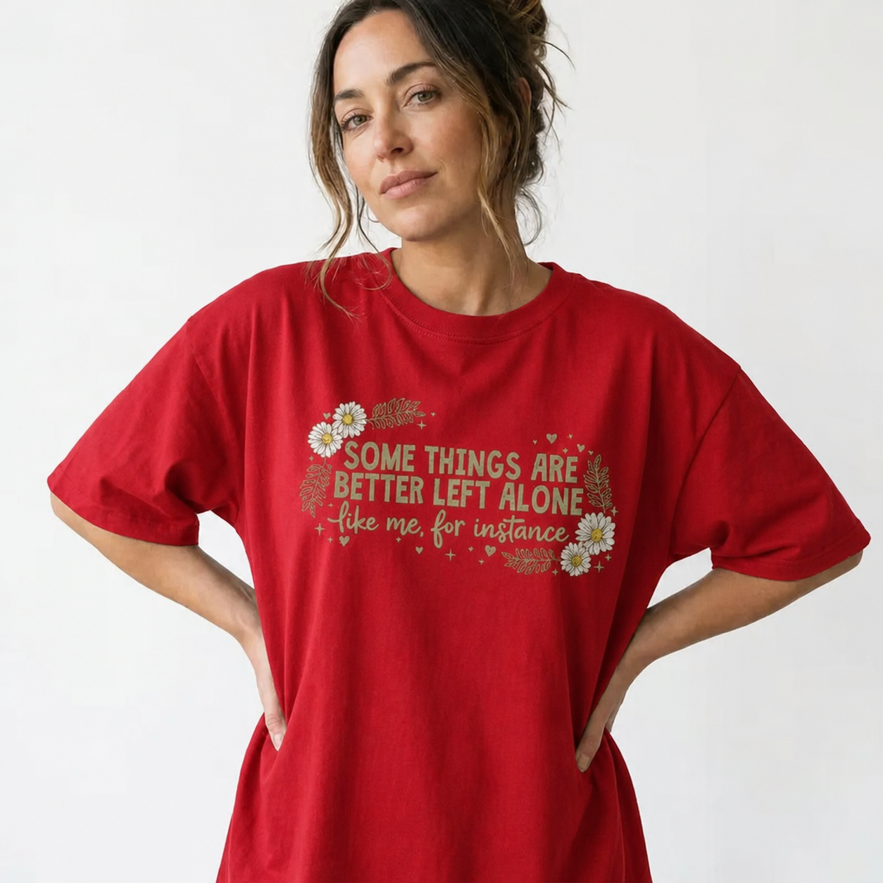 Funny Introvert Daisy Graphic Tee | Some Things Better Left Alone