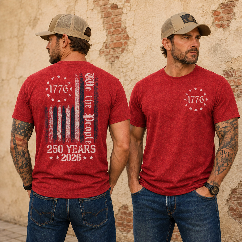 1776 We The People 250 Years Patriotic Tee