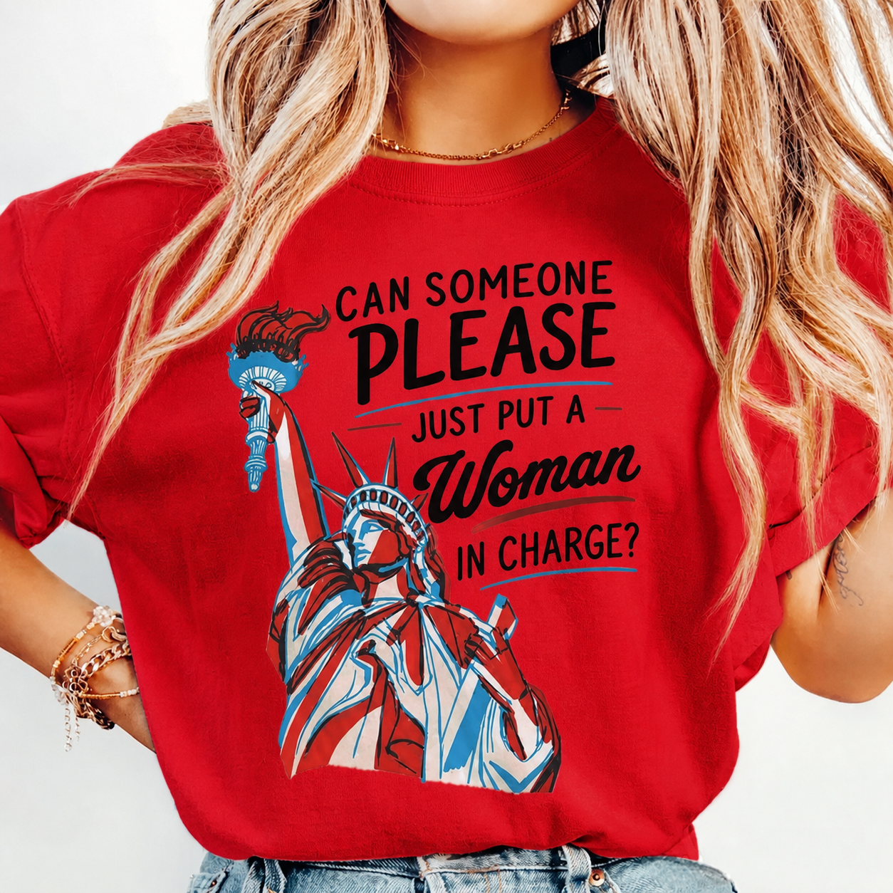 Can Someone Please Just Put A Woman In Charge T-Shirt