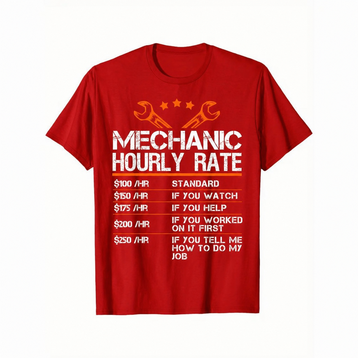 Mechanic Hourly Rate Funny T-Shirt