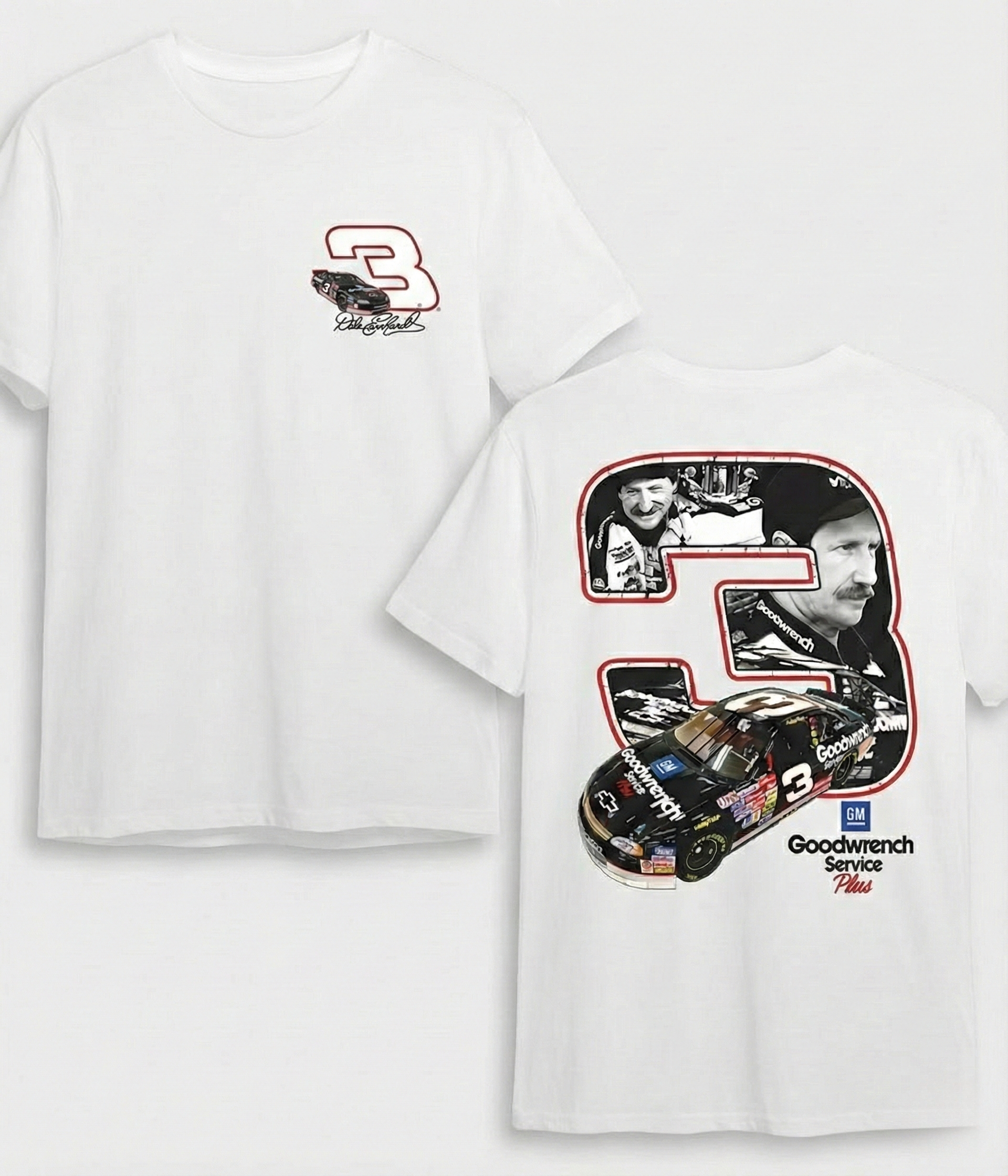 Dale Earnhardt #3 Goodwrench Service Plus Vintage Tee - The Intimidator 90s Tribute Shirt