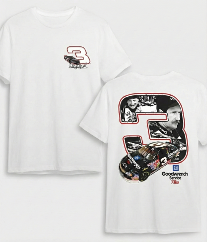 Dale Earnhardt #3 Goodwrench Service Plus Vintage Tee - The Intimidator 90s Tribute Shirt