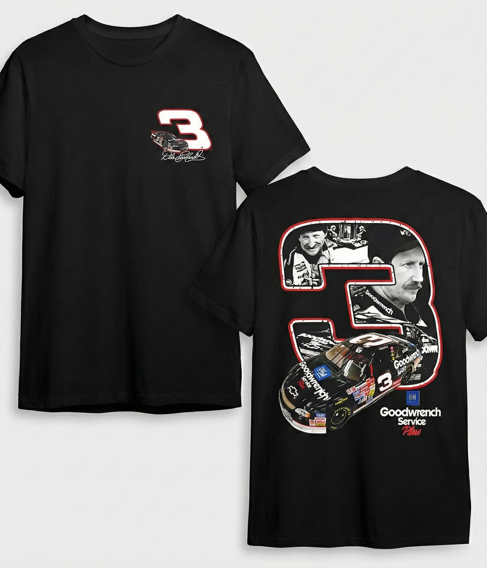 Dale Earnhardt #3 Goodwrench Service Plus Vintage Tee - The Intimidator 90s Tribute Shirt