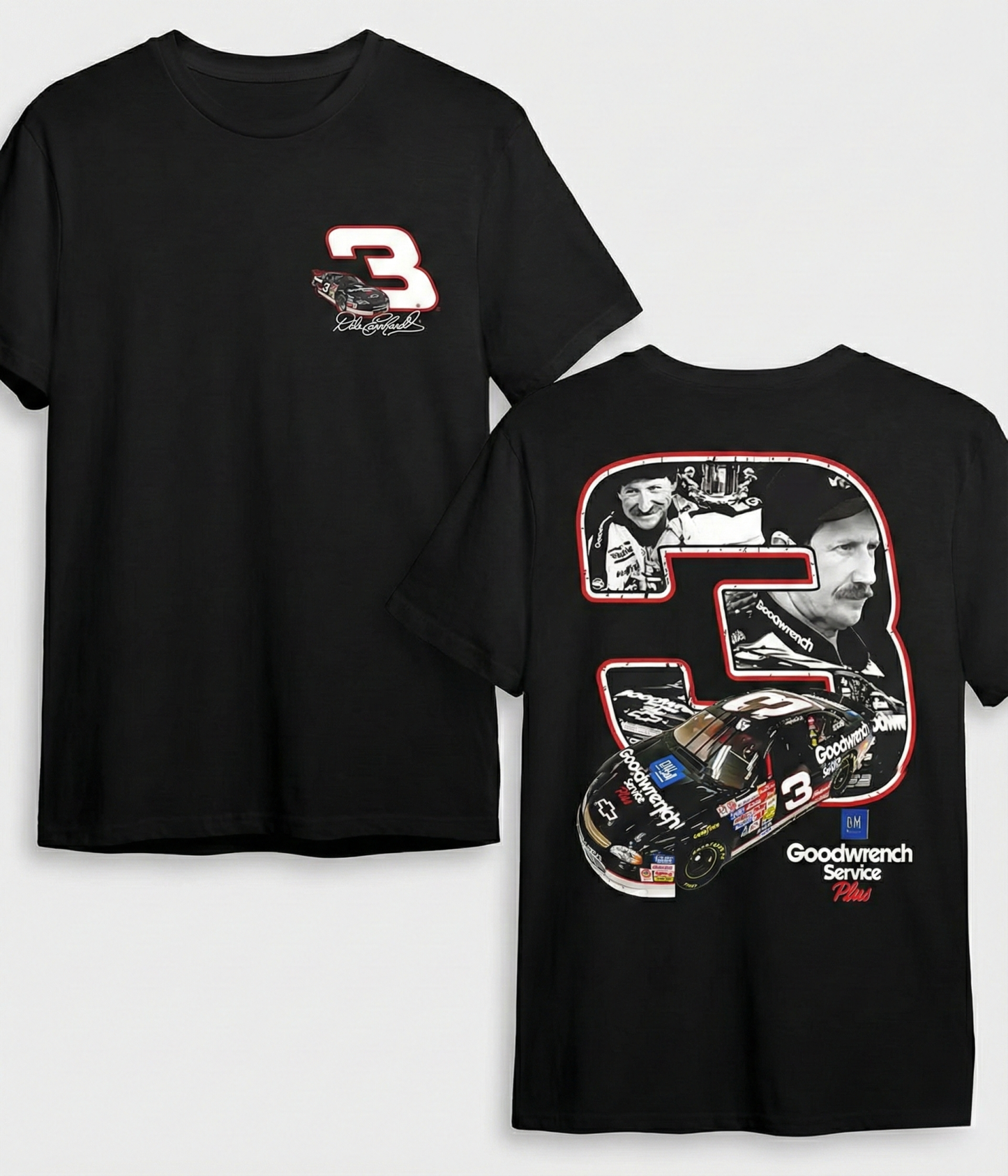 Dale Earnhardt #3 Goodwrench Service Plus Vintage Tee - The Intimidator 90s Tribute Shirt