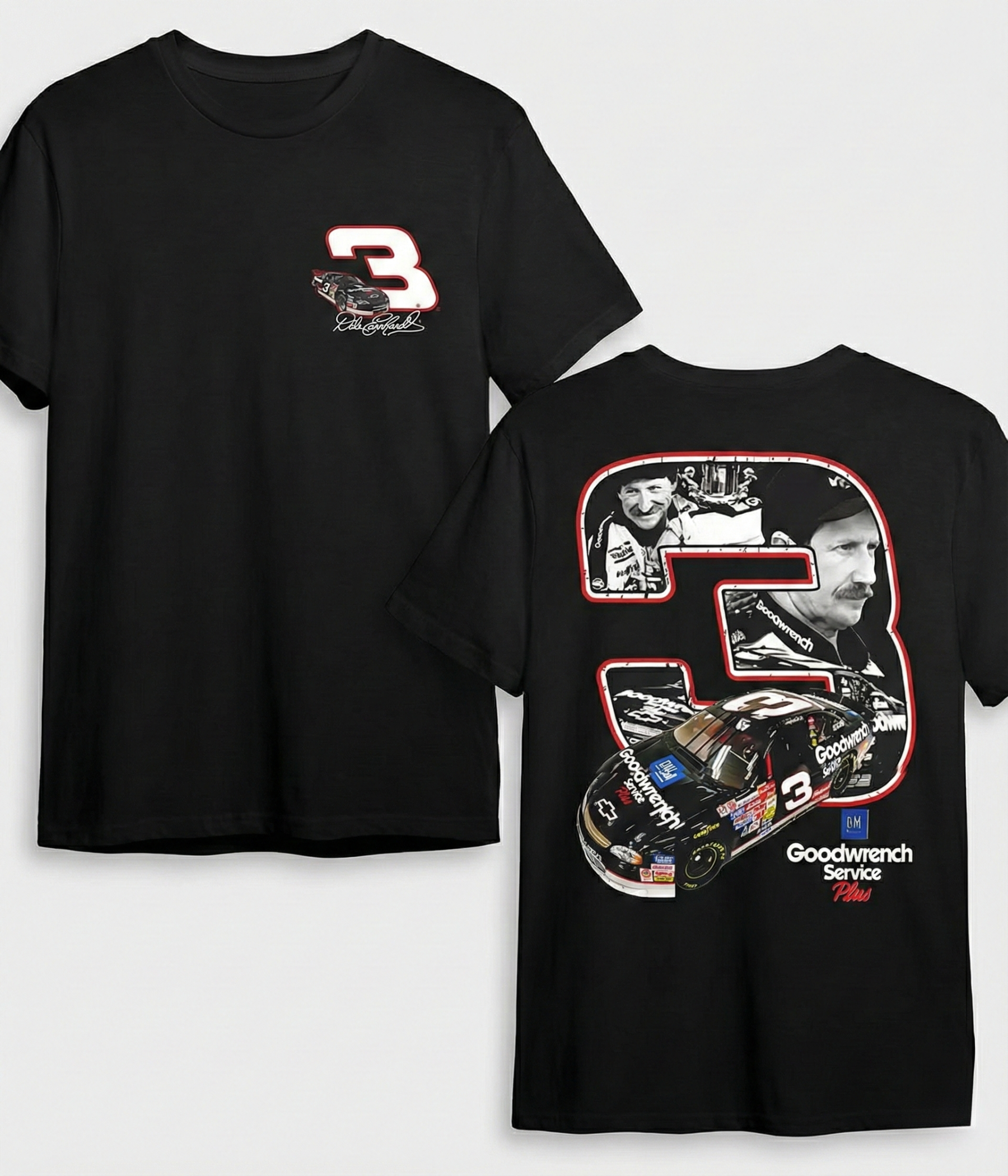 Dale Earnhardt #3 Goodwrench Service Plus Vintage Tee - The Intimidator 90s Tribute Shirt