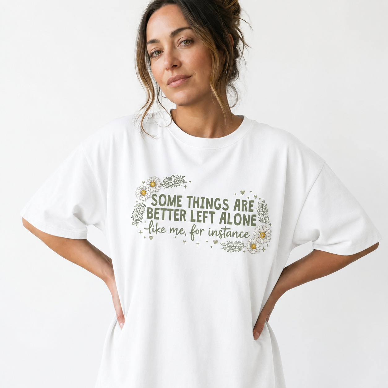 Funny Introvert Daisy Graphic Tee | Some Things Better Left Alone