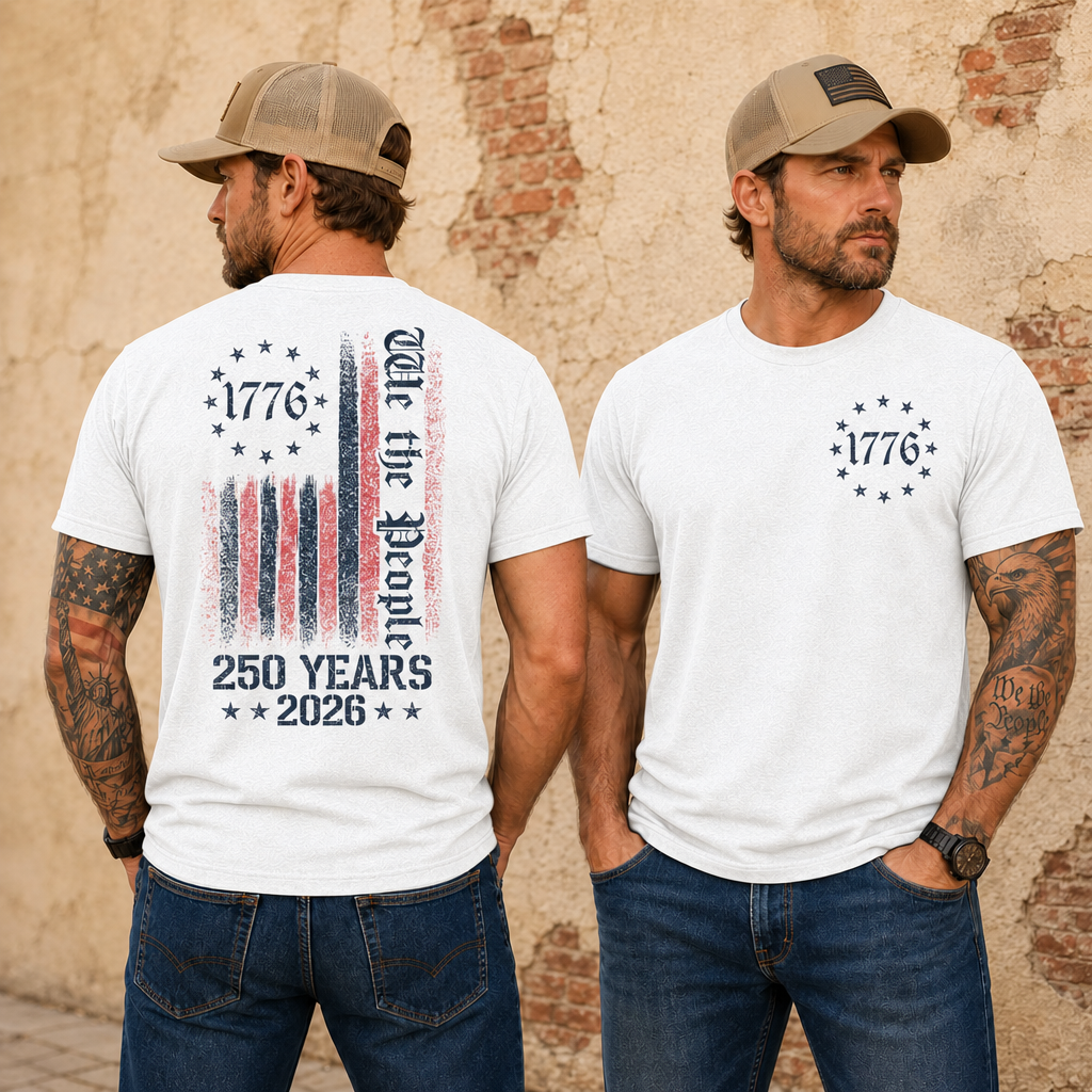 1776 We The People 250 Years Patriotic Tee