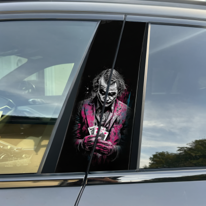 Joker with cards - Car pillar sticker