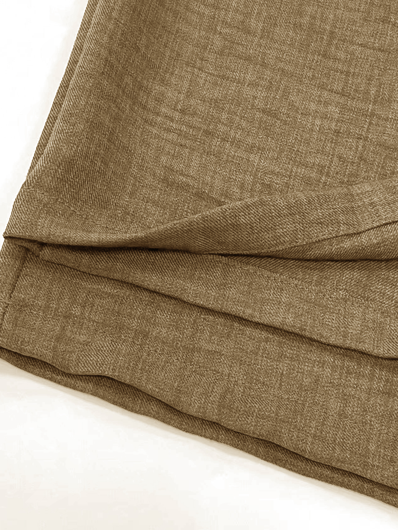 Elegant High-Waisted Blue Linen Wide-Leg Pants with Belted Waist