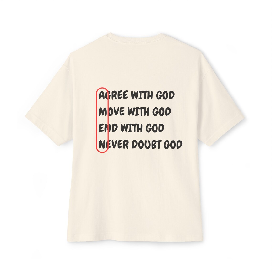 Agree With God Amen Oversized Shirt