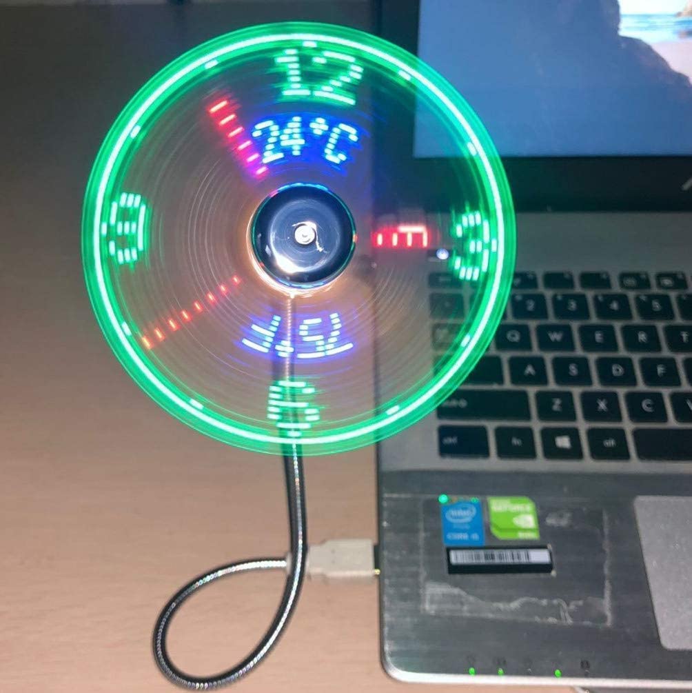 🔥HOT SALE🔥LED USB Clock Fan with Real Time Display Function-XSZTVDO