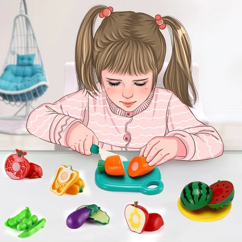 The best gift for children—Cutting Play Food Toy for Kids Kitchen-XSZTVDO