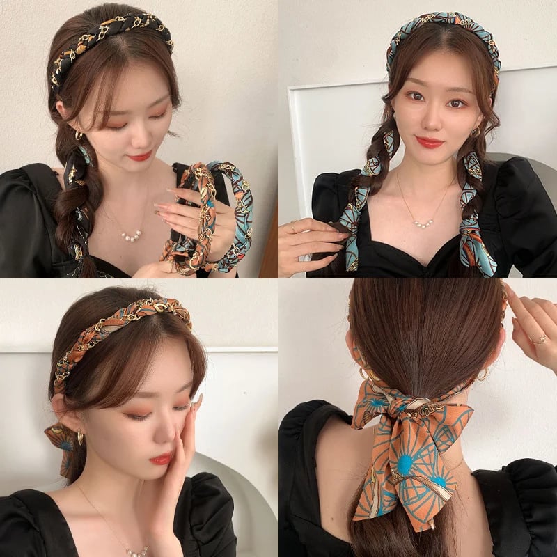 Satin Fabric Hair Bands-XSZTVDO