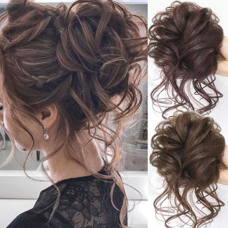 Messy Curly Hair Bun - 👍 Buy 3 Get Extra 40% OFF &  Free Shipping-XSZTVDO