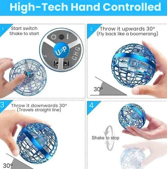 360° Flying Ball | Gesture Controlled | LED Show