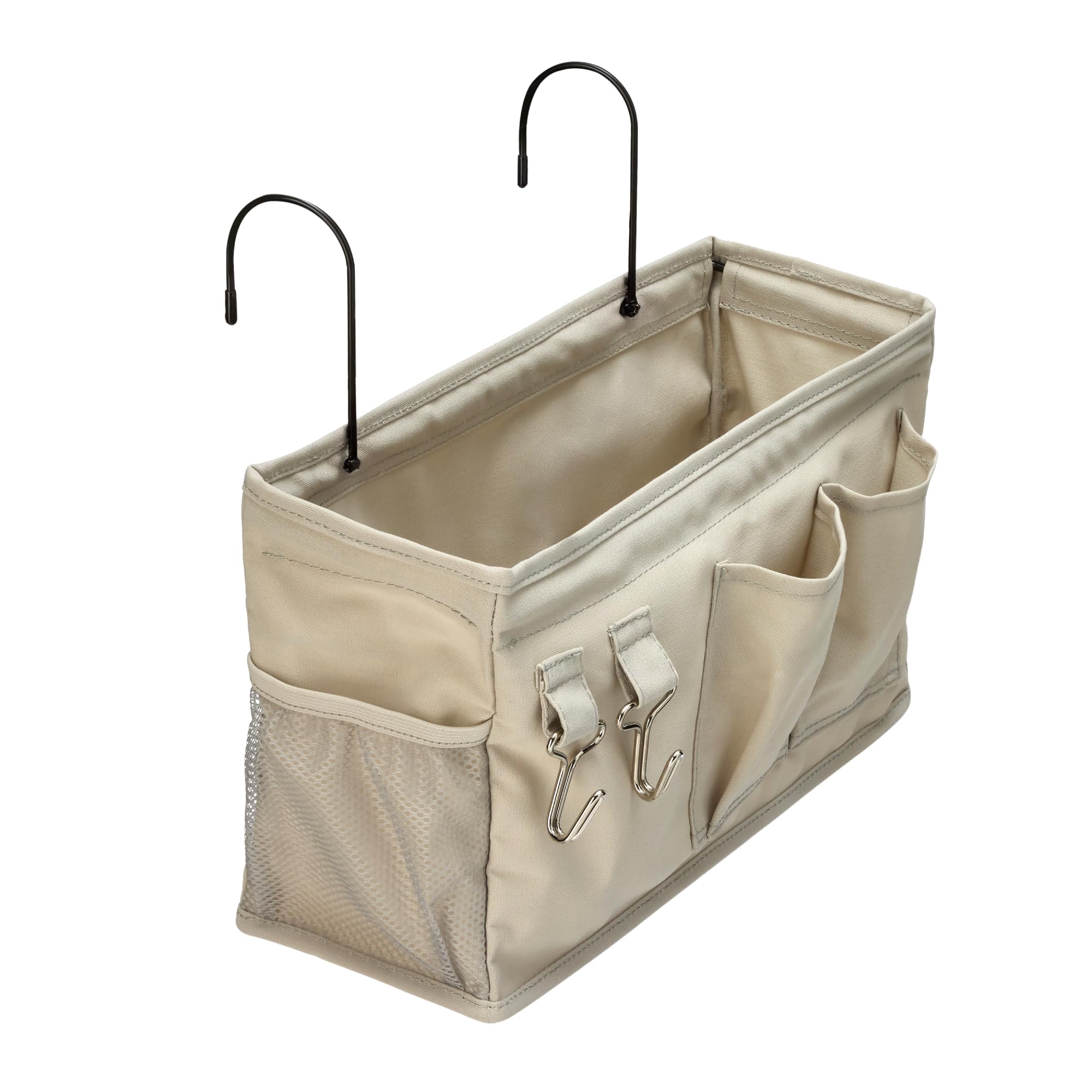 Organizador de almacenamiento colgante para mesita de noche, 11,98 x 37 x 19,98 cm, M, color lino