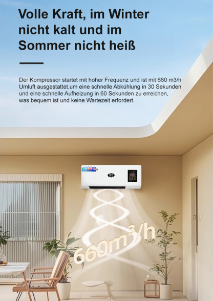 【Begrenzter Vorrat, nur noch 20 Einheiten übrig】Moderne LED-Anzeige Warm- und Kaltluft tragbare Klimaanlage