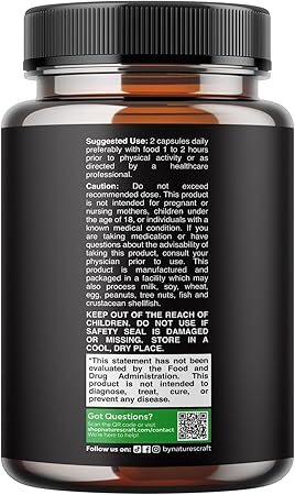 Horny Goat Weed férfiaknak - Extra Erős Férfi Táplálékkiegészítő Fekete Maca Gyökérrel, Tongkat Alival, Saw Palmettóval és Panax Ginseng Kivonattal az Állóképességért és Energiaért - 60 Kapszula