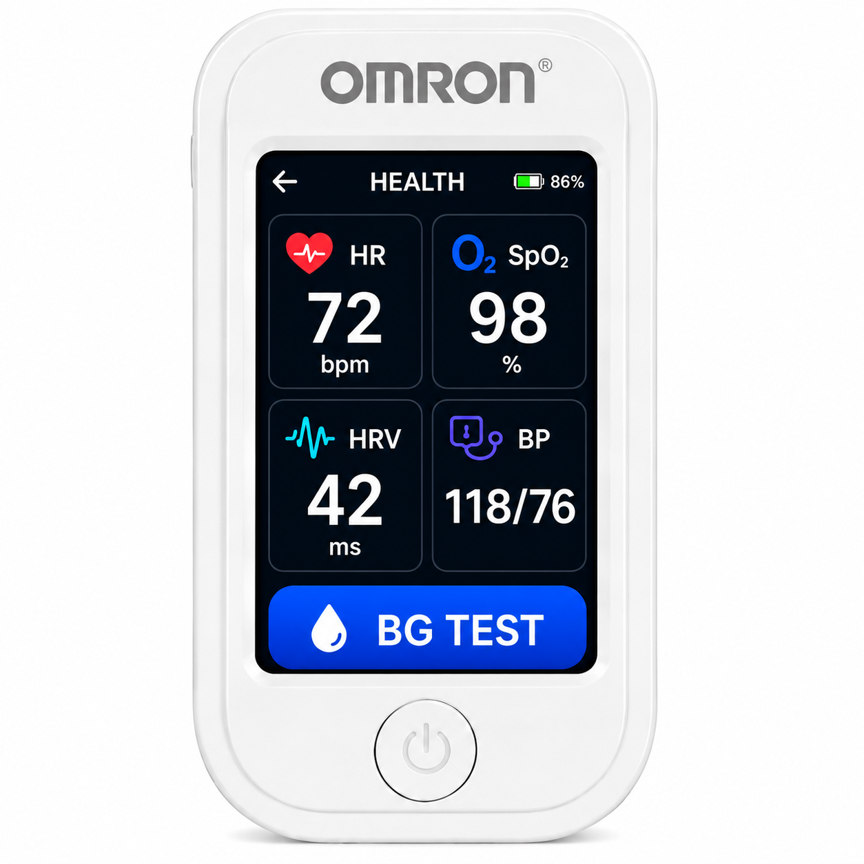 🩺 OMRON® G5 – Új generációs, non-invazív vércukorszint- és egészségmonitor | 🩸 Ujjbegyszúrás nélküli vércukorszint-mérés | ✅ Egyszerű és kényelmes otthoni használat
