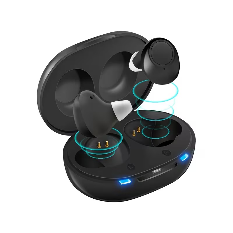 Újratölthető hallókészülékek - kristálytiszta hangzás, hosszú akkumulátor-üzemidő, kompakt kialakítás, egyszerű töltés USB töltőtok segítségével, nincs szükség csatlakozóra.