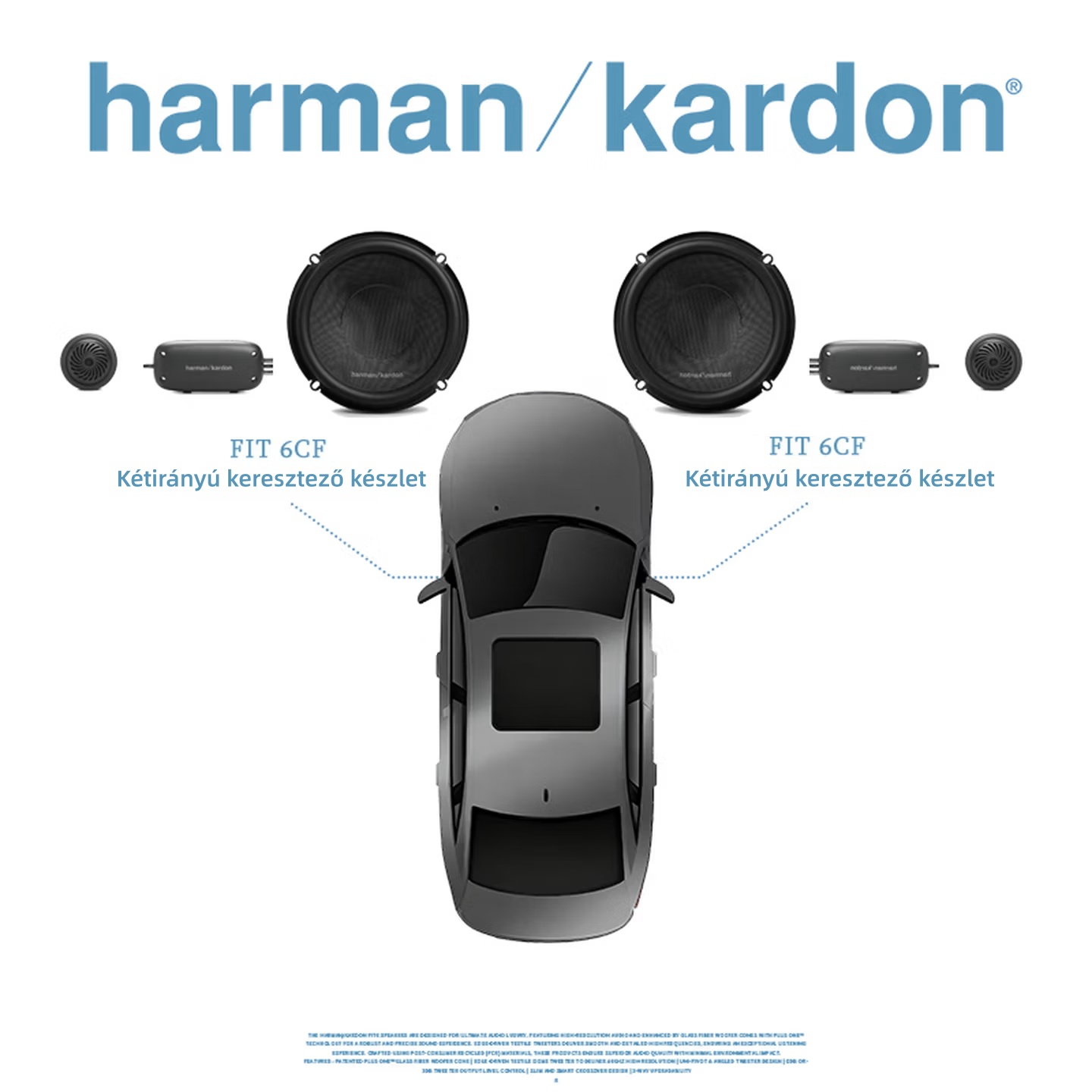 Harman Kardon autórádió-rendszer frissítése: Egyedi gyártású autós mélynyomó és énekhangszóró-készlet