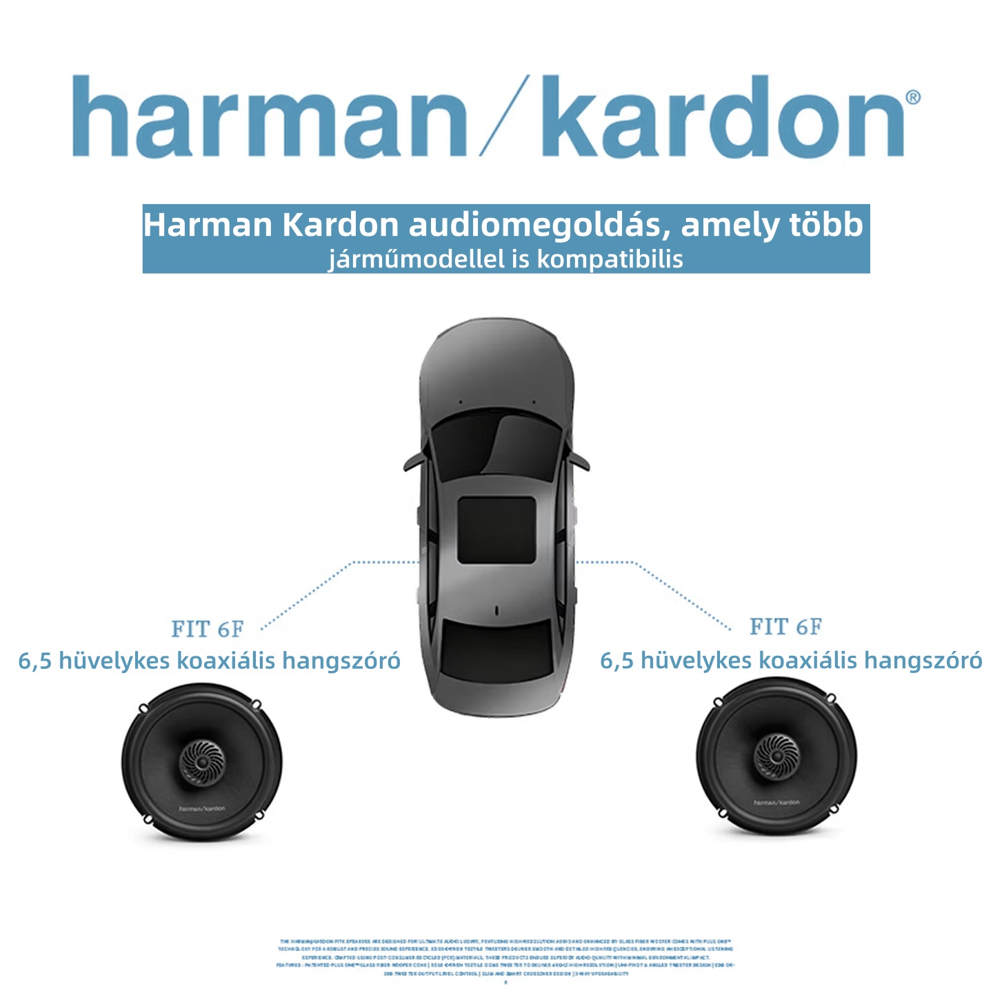 Harman Kardon autórádió-rendszer frissítése: Egyedi gyártású autós mélynyomó és énekhangszóró-készlet