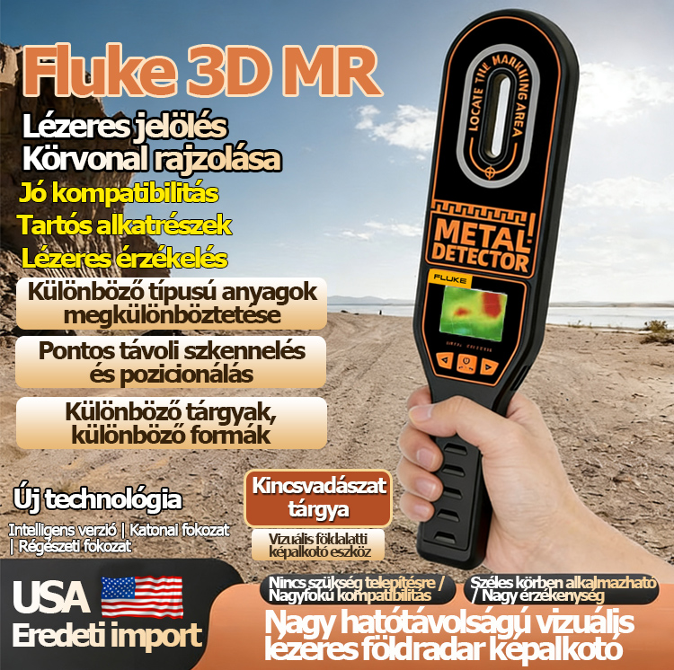 Fluke kézi fémdetektor – Nagy pontosságú, könnyen használható kincskereső eszköz
