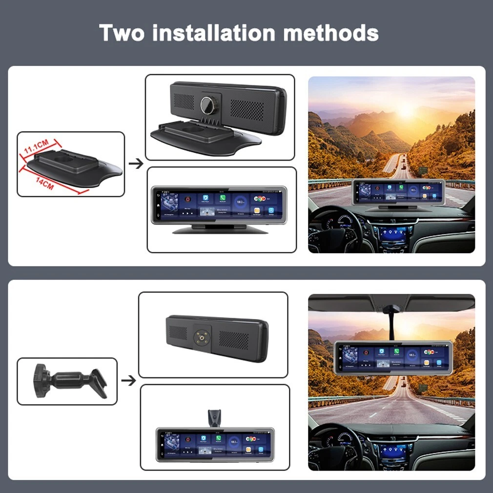 Sentry Mode 4 lencsés autós kamera, 4G távfelügyelet, 24 órás parkolásfelügyelet, 360°-os panorámanézet, 2026-os új modell