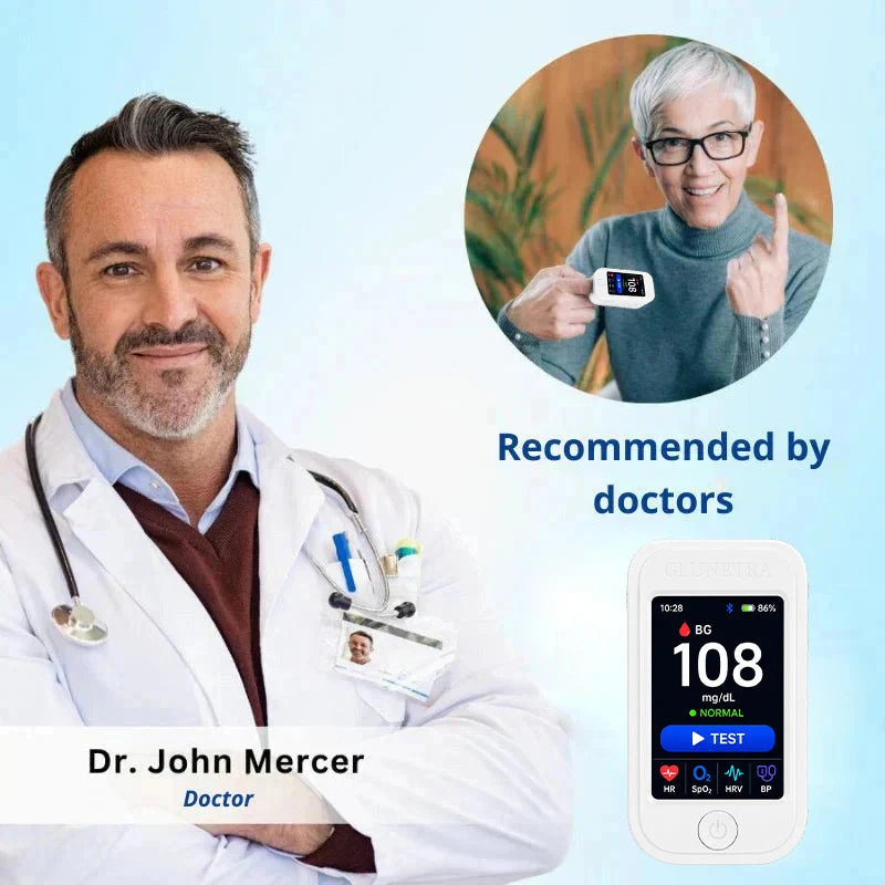 🩺 GLUNETRA™ G5 – Új generációs, non-invazív vércukorszint- és egészségmonitor | 🩸 Ujjbegyszúrás nélküli vércukorszint-mérés | ✅ Egyszerű és kényelmes otthoni használat