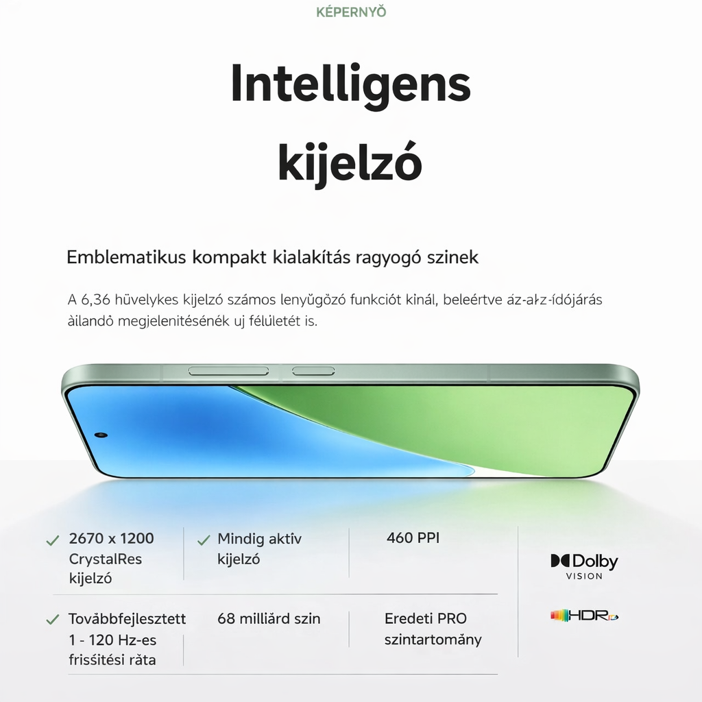 XIAOMI 15 5G Ai (Tmobile Mint Tello és az USA-n kívüli globális telefonokhoz) (512 GB + 12 GB) 50 MP-es Triple Pro Leica kamera 6,36" Dual Sim NFC