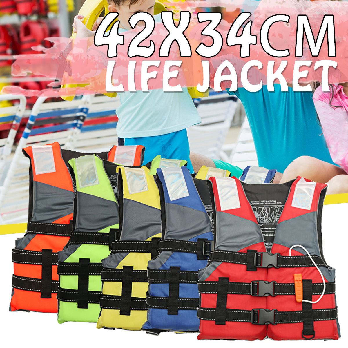 Best life jackets for kids with 300D oxford waterproof fabric . which reduces water absorption and gives ample buoyancy