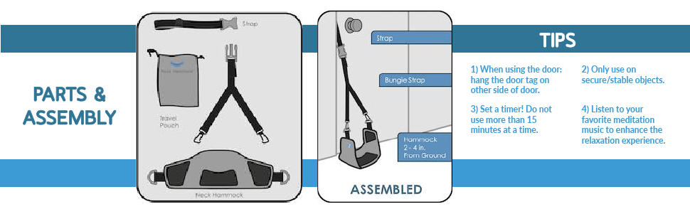 Only use for 15 minutes at a time. Secure on stable objects only. Read setup instructions carefully