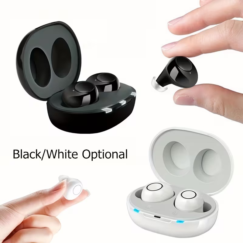 Újratölthető hallókészülékek - kristálytiszta hangzás, hosszú akkumulátor-üzemidő, kompakt kialakítás, egyszerű töltés USB töltőtok segítségével, nincs szükség csatlakozóra.