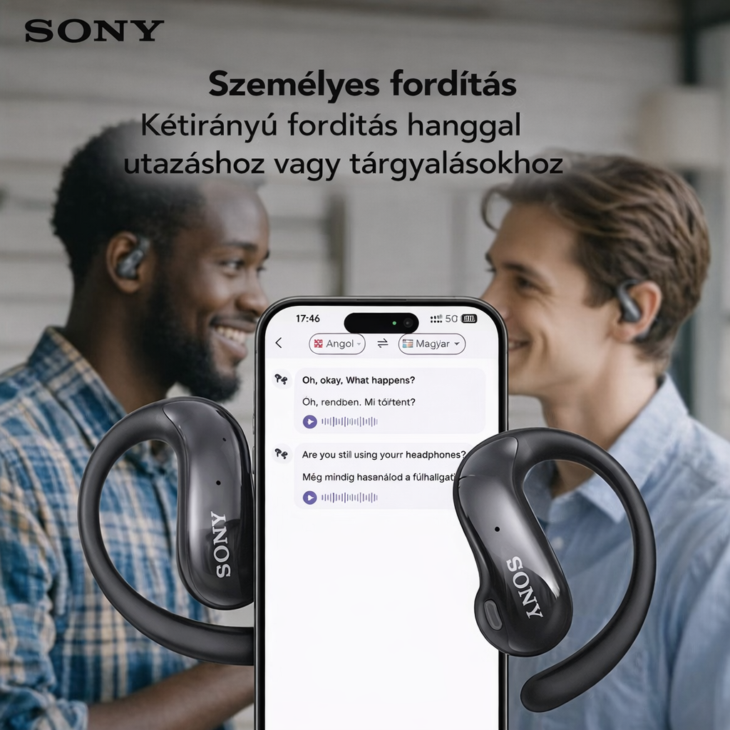 AIReal-time fordító fülhallgató érintőképernyővel, 150 nyelv, HD hangzás, alacsony késleltetés, kényelmes illeszkedés, hosszú akkumulátor-üzemidő - tökéletes utazáshoz, üzleti és tanulási célra