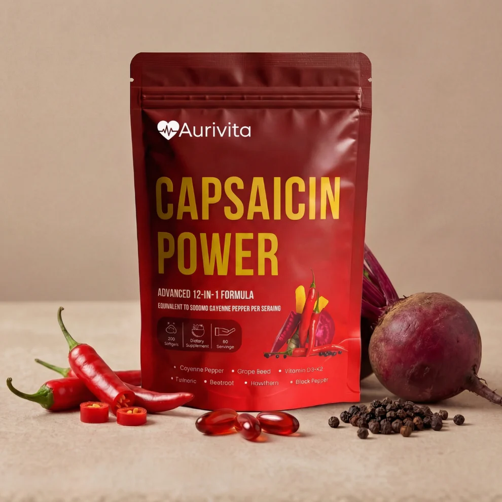 Aurivita Capsaicin Power - Cayenne bors lágyzselatin kapszulák