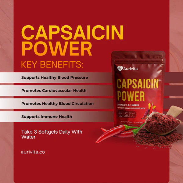 Aurivita Capsaicin Power - Cayenne bors lágyzselatin kapszulák