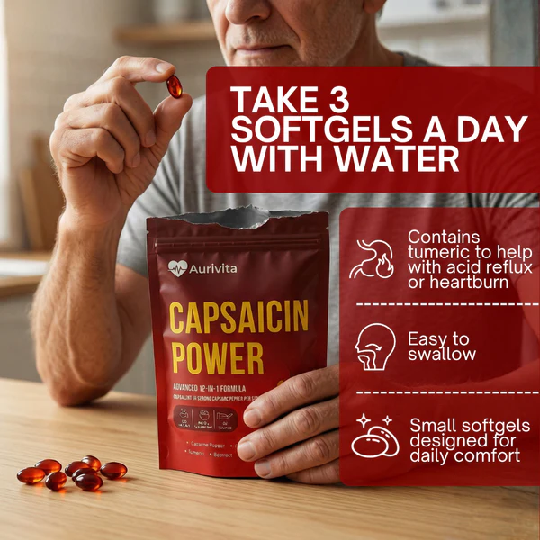 Aurivita Capsaicin Power - Cayenne bors lágyzselatin kapszulák