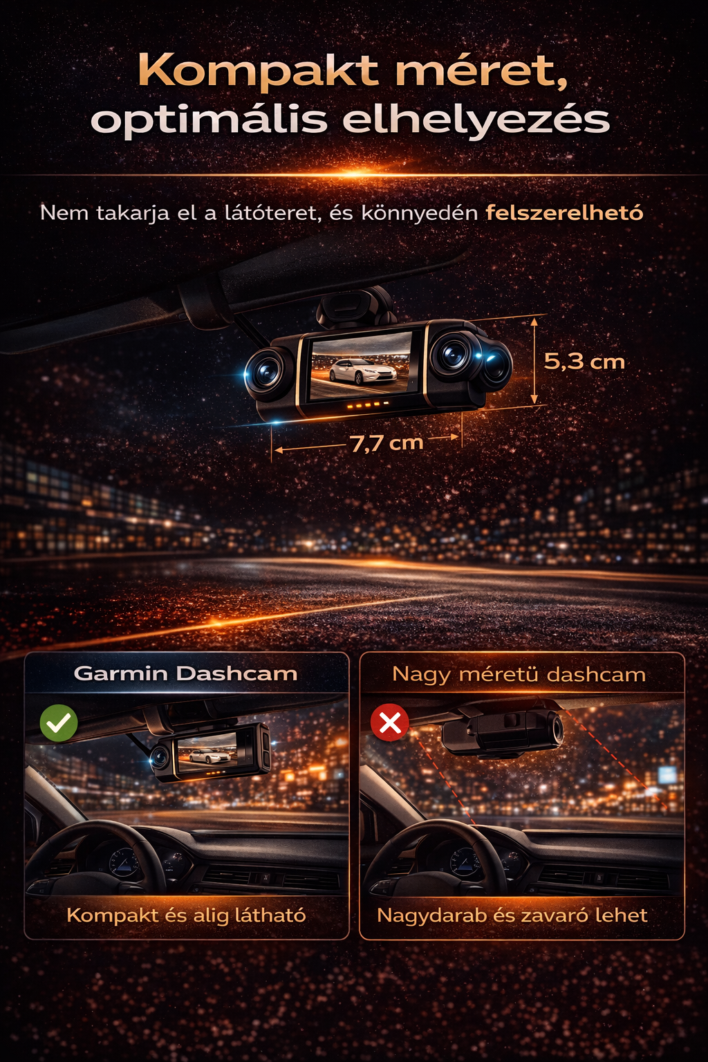 Autós kamera 4 kamerával – 360° teljes lefedettség, éles nappali és éjszakai felvétel, 4K Ultra HD