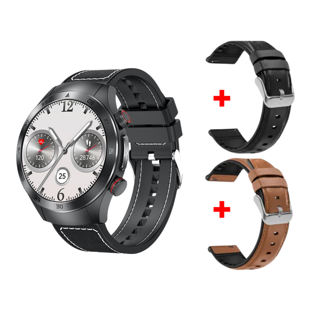 HealthWave Max - A legjobb okosóra orvosi diagnosztikához, óra a vérzsírok, a húgysav és a vércukorszint monitorozására, valamint EKG-t és fotopletizmográfiát használó fitneszkövető.